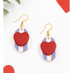 Handmade Polymer Clay Statement Earrings Stainless Steel Unique Organic Designs